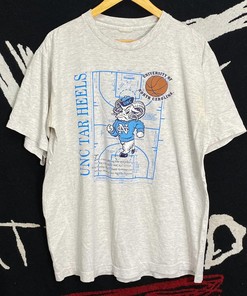North Carolina Tar Heels Vintage Style 90s NCAA Basketball T-Shirt Sweatshirt Hoodie Full Size Gifts for Fans