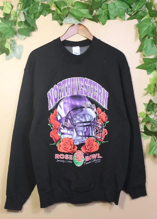 Northwestern Rose Bowl Crewneck Collection - Tee, Sweater, and Pullover Hoodie - Full Color Gift for Ncaa Fans