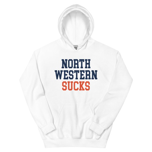 Northwestern vs. Illinois Rivalry Sucks Hoodie Sweatshirt - NCAA Shirts Women