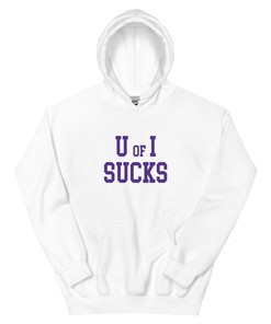 Northwestern vs. U of I Rivalry Sucks Hoodie Sweatshirt - NCAA Shirts for Men