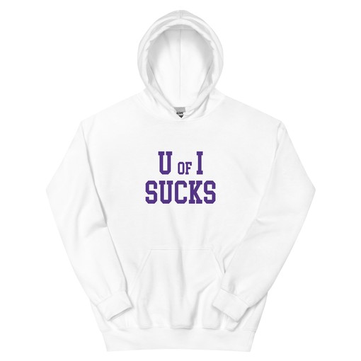Northwestern vs. U of I Rivalry Sucks Hoodie Sweatshirt - NCAA Shirts for Men