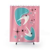 Nostalgic Charm Mid Century Modern Boomerang Shower Curtain - Vintage Bathroom Decor Idea