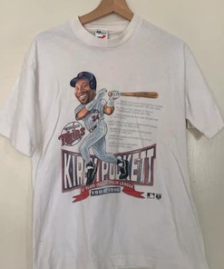 Nostalgic Kirby Puckett Caricature T-Shirt Sweatshirt Pullover Hoodie Gift For BNA Fans