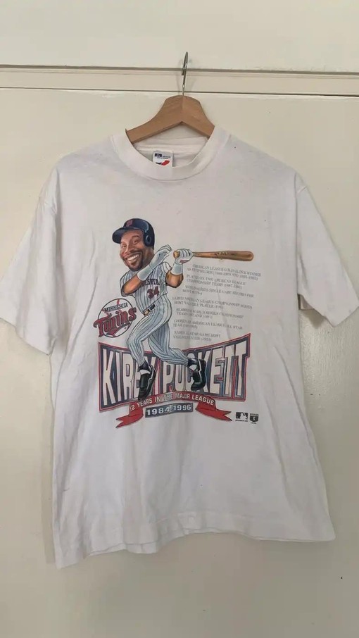 Nostalgic Kirby Puckett Caricature T-Shirt Sweatshirt Pullover Hoodie Gift For BNA Fans