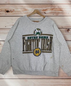 Notre Dame University Vintage Style Crewneck Sweatshirt Sweater Pullover