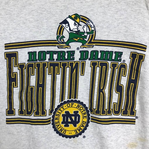 Notre Dame University Vintage Style Crewneck Sweatshirt Sweater Pullover - Image 2