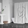 Nude Body Shower Curtain | Minimalist Scandinavian Bathroom Decor | Expressive Black and White | Unique Shower Curtains