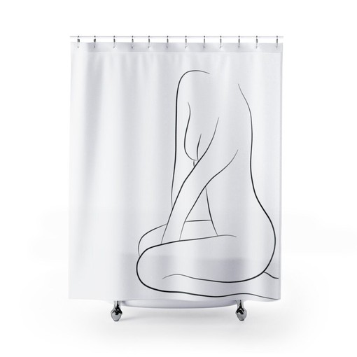 Nude Outline Shower Curtain | Body Positive Female Home Decor | Feminine Bathroom | Unique Shower Curtains - Image 2