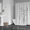 Nude Woman in Shower Curtain | Sexy Feminine Bathroom Decor | Unique and Whimsical | Print Shower Curtain