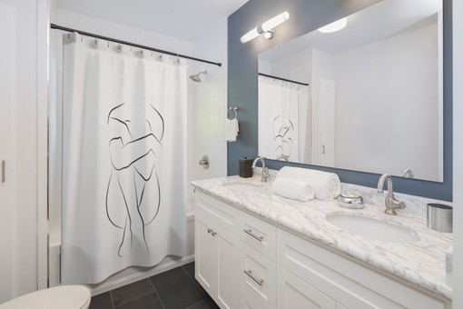 Nude Woman in Shower Curtain | Sexy Feminine Bathroom Decor | Unique and Whimsical | Print Shower Curtain - Image 2