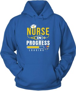 Nurse in Progress Team Kansas Jayhawks Hoodie - NCAA Shirts for Women