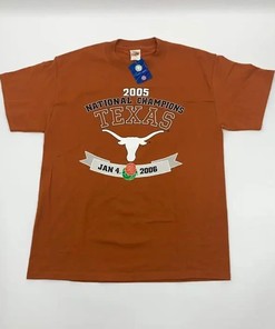 Nwt Burnt Orange 2005 Texas Longhorns National Champs T-Shirt Sweatshirt Hoodie - Perfect for Football Gifts
