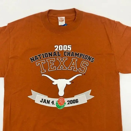 Nwt Burnt Orange 2005 Texas Longhorns National Champs T-Shirt Sweatshirt Hoodie - Perfect for Football Gifts - Image 2