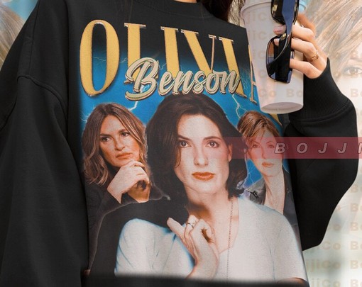 OLIVIA BENSON Homage Tee - Mariska Hargitay 90s Vintage Shirt - Law And Order Series Fans Gift - Image 4