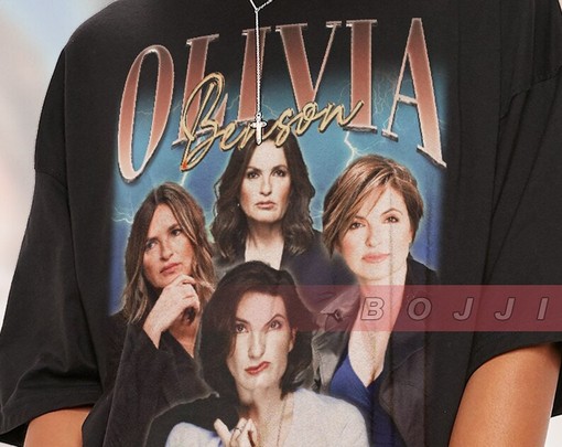 OLIVIA BENSON Homage Tshirt - Mariska Hargitay 90s Vintage Tee - Law And Order Series Fans Gift - Image 2