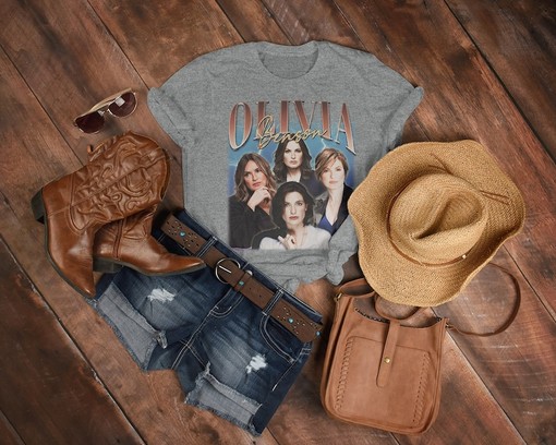 OLIVIA BENSON Homage Tshirt - Mariska Hargitay 90s Vintage Tee - Law And Order Series Fans Gift - Image 3