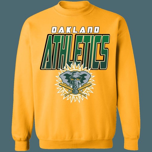 Oakland Athletics ELEPHANT Vintage MLB Crewneck Sweatshirt Hoodie Shirt for Baseball Fans