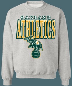 Oakland Athletics Elephant Retro MLB Crewneck Sweatshirt Hoodie Shirt for Genuine MLB Fans