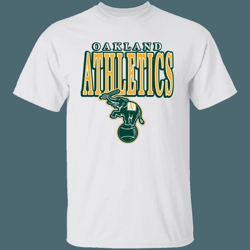 Oakland Athletics Elephant Retro MLB T-Shirt Sweatshirt Hoodie Gifts for Baseball Fans - Image 2