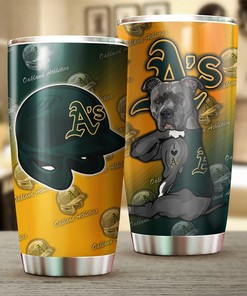 Oakland Athletics Funny Dog Design MLB Tumbler with a Unique and MLB Design