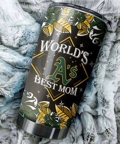Oakland Athletics MLB Tumbler - Best Mom Ever Personalized Gift for Baseball-loving Moms and A's Fans