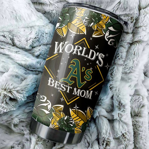 Oakland Athletics MLB Tumbler - Best Mom Ever Personalized Gift for Baseball-loving Moms and A's Fans