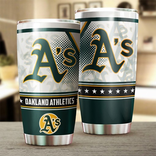 Oakland Athletics MLB Tumbler with Awesome Design and 20oz/30oz Capacity for All-Day Use - Image 2