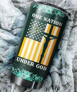 Oakland Athletics One Nation Under God Design MLB Tumbler - Baseball Tumbler