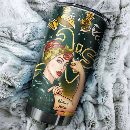 Oakland Athletics Strong Mothers Strong Best Mom Ever MLB Tumbler with an MLB Design - Image 2