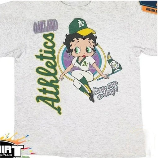 Oakland Athletics Sweatshirt Hoodie Shirt - Vintage MLB Betty Boop Print