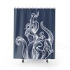 Occult Cthulhu Octopus Tentacle Monster Print Shower Curtain for Dark Bathroom Decor