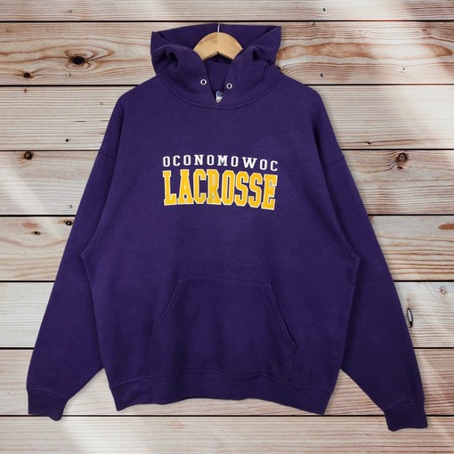 Oconomowoc Lacrosse Vintage Style Pullover Hoodie Sweatshirt