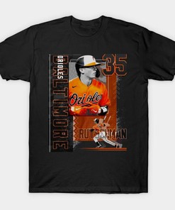 Official MLB Apparel: Adley Rutschman Baseball Poster Orioles 2 T-Shirt with Rookie Player Name and Number