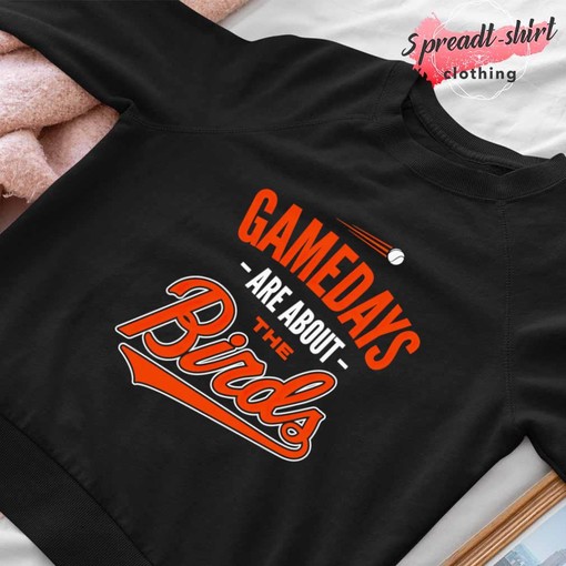 Official MLB Apparel: Gamedays are about the Birds Baltimore Orioles T-Shirt with Team Logo - Image 2