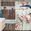 Ohara Koson Blue Birds Shower Curtain | Eco-Friendly and Waterproof Vintage Bathroom Shower Curtains