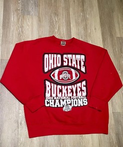 Ohio State 2002 National Champions Sweatshirt Hoodie with Football Game Day T-Shirt Lover Print