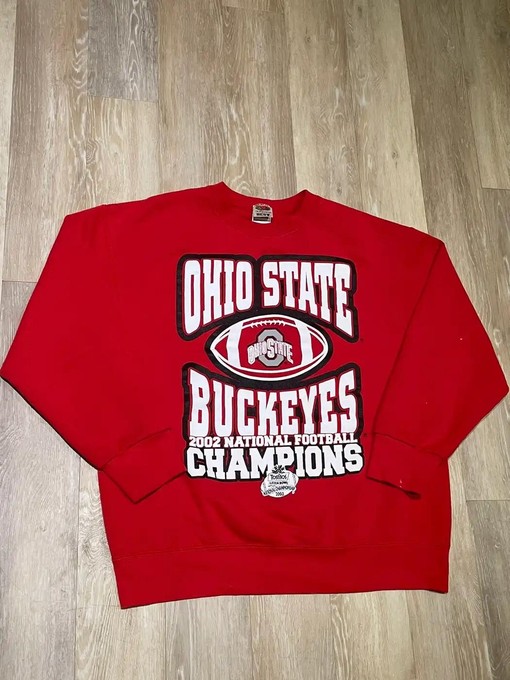 Ohio State 2002 National Champions Sweatshirt Hoodie with Football Game Day T-Shirt Lover Print