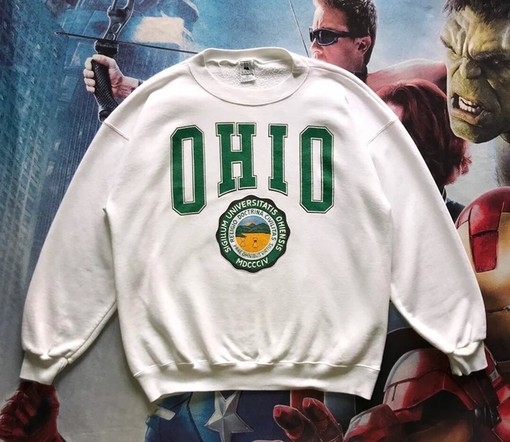 Ohio University Vintage Style Crewneck Sweatshirt, Vintage Style Ohio Shirt