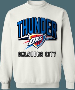 Oklahoma City OKC Thunder Vintage NBA Sweatshirt Hoodie Shirt for NBA Fans with Retro NBA Shirt Print