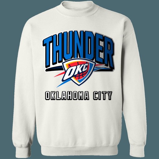 Oklahoma City OKC Thunder Vintage NBA Sweatshirt Hoodie Shirt for NBA Fans with Retro NBA Shirt Print