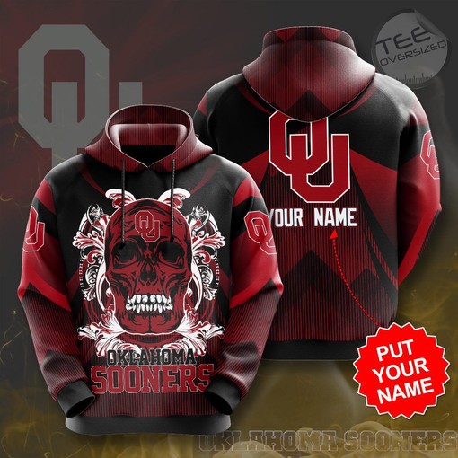 Oklahoma Sooners 3D Hoodie with All-Over Prints and Graphics