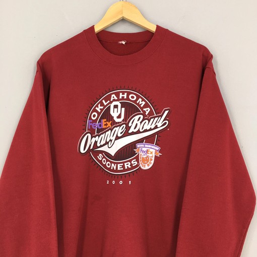 Oklahoma Sooners Football Vintage Style NCAA Sweatshirt - Image 2