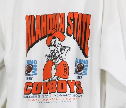 Oklahoma State University Cowboys Alamo Bowl Sweatshirt with Vintage Style Sweater for Any Fan with NCAA Print - Image 2