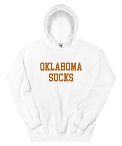 Oklahoma Sucks Texas Rivalry Hoodie Sweatshirt Sport Shirt with NCAA Print