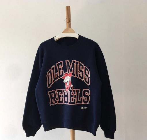 Ole Miss Rebels University Vintage Style Crewneck Sweatshirt, University Of Mississippi Shirt