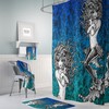 Ombre Aqua Mermaid Shower Curtain Bath Set for a Relaxing Ocean Atmosphere | modern shower curtains
