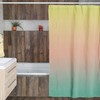 Ombre Dip Dye Shower Curtain | Bathroom Shower Decor | Yellow Peach Mint Green Soft Gradient | Unique Shower Curtains