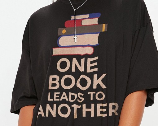 One Book Leads To Another Shirt - Short-Sleeve Men's T-Shirt, One Book Leads to Another Motivational Quote Shirts - Image 2