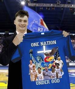 One Nation Under God Basketball Kansas Jayhawks T-Shirt - Sport Shirts Girls for Kansas Fans