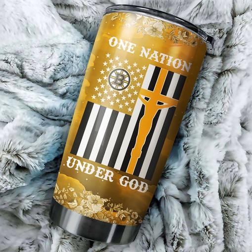 One Nation Under God Boston Bruins NHL Tumbler